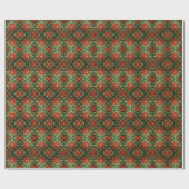Red Green Decorative Holiday Wrapping Paper Cadeaupapier (Vlak)