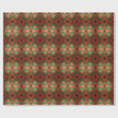 Red Green Decorative Holiday Wrapping Paper Cadeaupapier (Vlak)