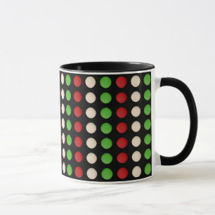 Red Green Dot Pattern Mok