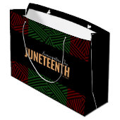Red Green Emancipation Day June 19 JUNETEENTH Groot Cadeauzakje (Achterkant Gekanteld)