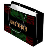 Red Green Emancipation Day June 19 JUNETEENTH Groot Cadeauzakje (Voorkant Gekanteld)