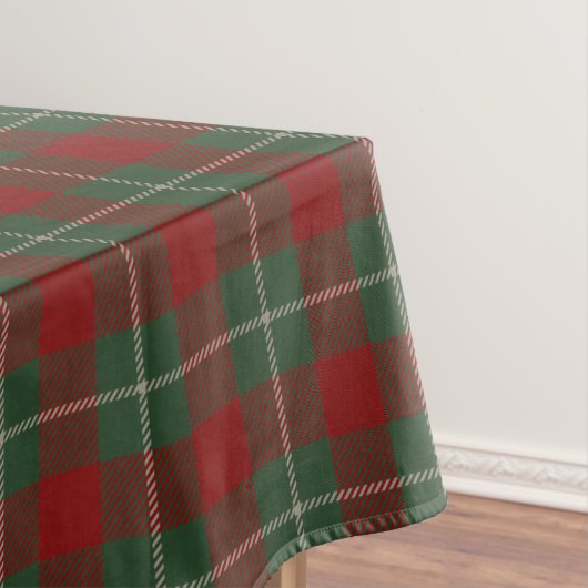 Red Green en beige Tartan Patroon Tafelkleed (Voorbeeld)