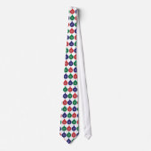 Red Green en Blue Baubles Pattern kerst Stropdas (Voorkant)
