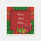 Red Green en Gold kerstdozen Napkins Servetten (Voorkant)