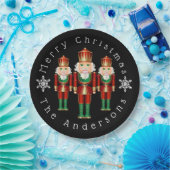 Red Green en Gold Kerstmis Nutcrackers Papieren Bordje (Feest)