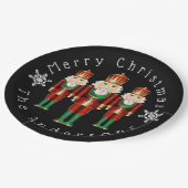Red Green en Gold Kerstmis Nutcrackers Papieren Bordje (Gekanteld)