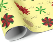 Red Green en Gold Noel Cadeaupapier (Rol Hoek)