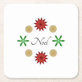 Red Green en Gold Noel Kartonnen Onderzetters