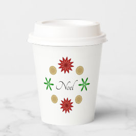 Red Green en Gold Noel Papieren Bekers