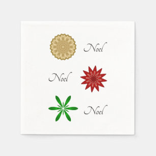 Red Green en Gold Noel Servet