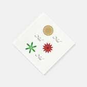 Red Green en Gold Noel Servet (Hoek)