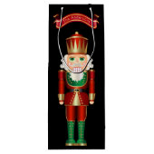 Red Green en Gold Nutcracker  Wijn Cadeautas (Achterkant)