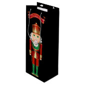 Red Green en Gold Nutcracker  Wijn Cadeautas (Voorkant Gekanteld)