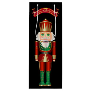 Red Green en Gold Nutcracker Wijn Cadeautas