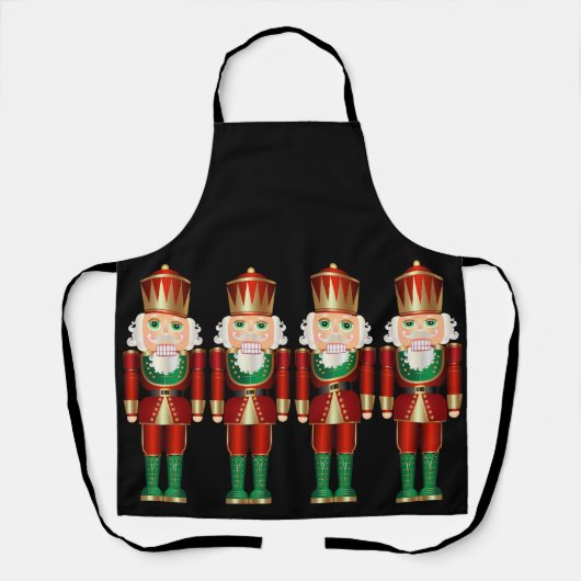 Red Green en Gold Nutcrackers Apron Schort (Voorkant)