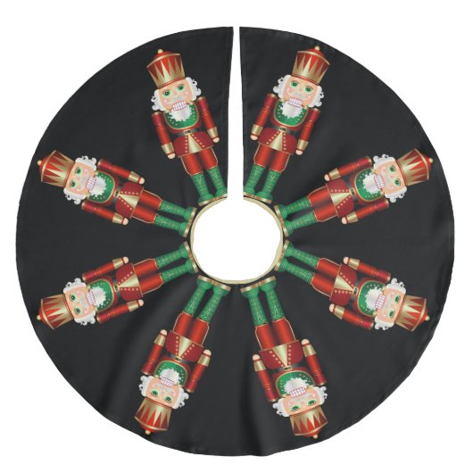 Red Green en Gold Nutcrackers Kerstboom Rok (Voorkant)