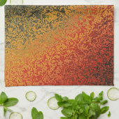 Red Green en Gold Pattern Theedoek (Gevouwen)