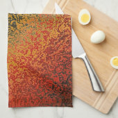 Red Green en Gold Pattern Theedoek (Quarter Fold)