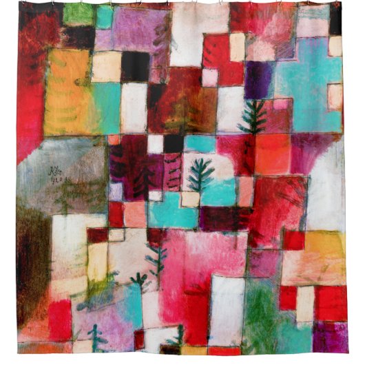 Red Green en Violet, Paul Klee Douchegordijn (Voorkant)
