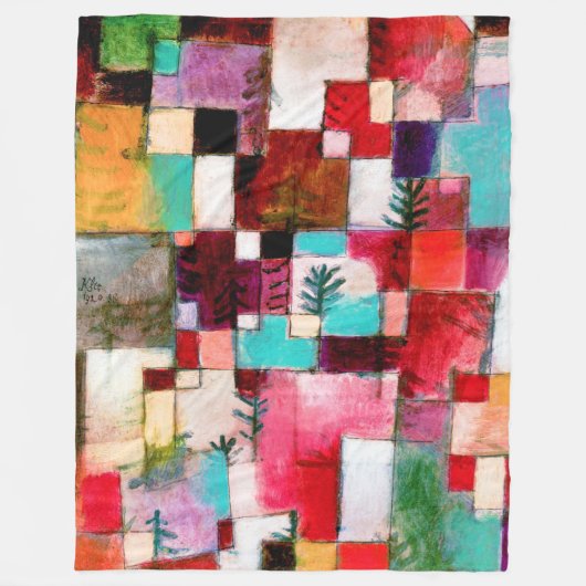 Red Green en Violet, Paul Klee Fleece Deken (Voorkant)