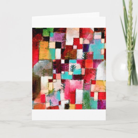 Red Green en Violet, Paul Klee Kaart (Voorkant)