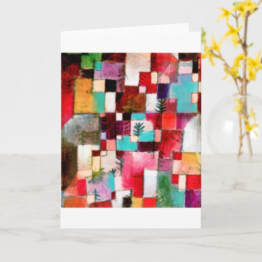 Red Green en Violet, Paul Klee Kaart (Gele Bloem)