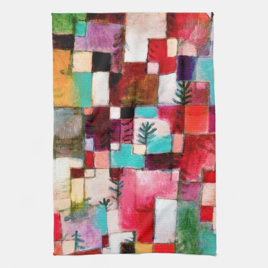 Red Green en Violet, Paul Klee Theedoek (Verticaal)