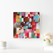 Red Green en Violet, Paul Klee Vierkante Klok (Huis)