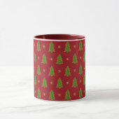 Red Green & Faux Gold-kerstbomen Mok (Midden)