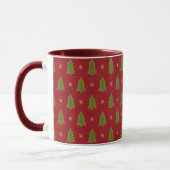 Red Green & Faux Gold-kerstbomen Mok (Links)