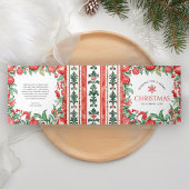 Red Green Feestelijke Chinoiserie 4 Foto Kerstmis Drieluik Wenskaart