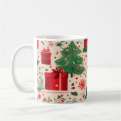 Red Green Festive Christmas Pattern Coffee Mug  Koffiemok (Links)
