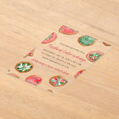 Red Green Festive Cookie Exchange Christmas Party Acryl Uitnodigingen (Laagn)