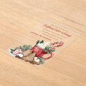 Red Green Festive Cookie Exchange Christmas Party Acryl Uitnodigingen (Laagn)