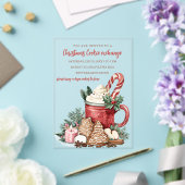 Red Green Festive Cookie Exchange Christmas Party Acryl Uitnodigingen (Insitu (Huwelijk))