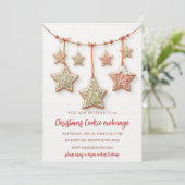 Red Green Festive Cookie Exchange Christmas Party Kaart (Staand voorkant)