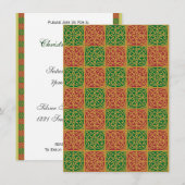 Red Green Fleur de Lis Custom Holiday 4.5x6.25 Kaart (Voorkant / Achterkant)