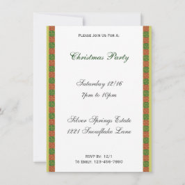 Red Green Fleur de Lis Custom Holiday 4.5x6.25 Kaart
