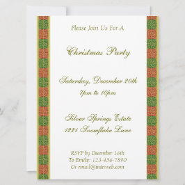 Red Green Fleur de Lis Custom Holiday 6.5x8.75 Kaart