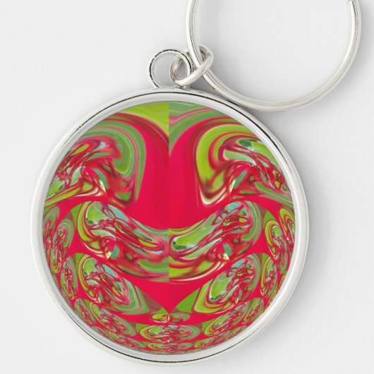 Red & Green Flora  Hakuna Matata Gifts Sleutelhanger (Voorkant)