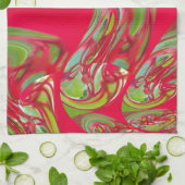 Red & Green Flora  Hakuna Matata Gifts Theedoek (Gevouwen)