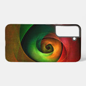 Red Green Floral Modern Abstract Art Pattern #21 Samsung Galaxy Hoesje (Achterkant horizontaal)