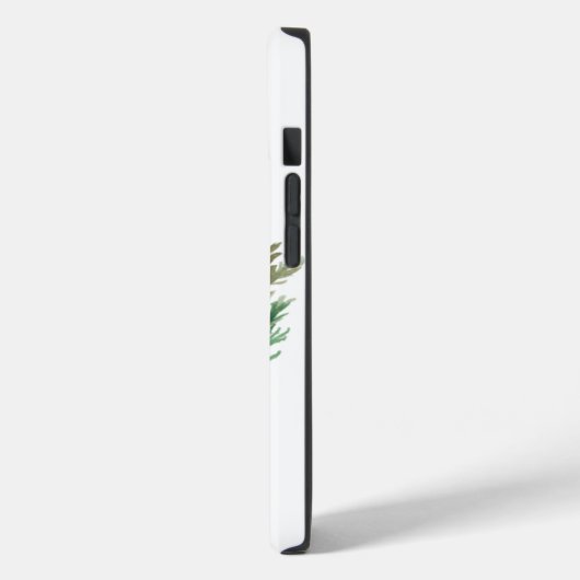 Red Green Floral Monogram Kerstmis Case-Mate iPhone Case (Achterkant / Links)