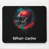 Red Green Football Helmet Kids Mousepad Muismat (Voorkant)