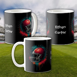Red Green Football Helmet Kids Mug Koffiemok