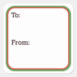 Red & Green Gift Sticker