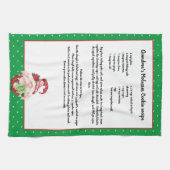 Red Green Gnome kerstboom Recipper keepomwille Theedoek (Horizontaal)