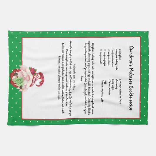 Red Green Gnome kerstboom Recipper keepomwille Theedoek (Horizontaal)