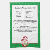 Red Green Gnome kerstboom Recipper keepomwille Theedoek (Verticaal)