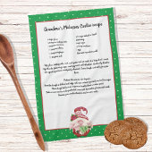 Red Green Gnome kerstboom Recipper keepomwille Theedoek